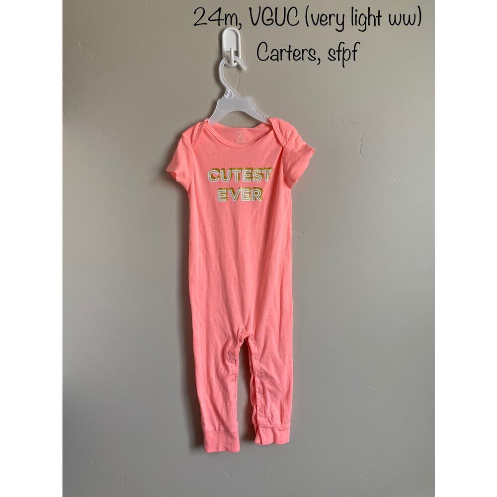 Carter's 24m "Cutest Ever" Orange Outfit